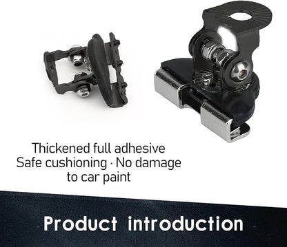 Pack-2 Car Grille Light Mount Base, Adjustable Metal Vehicle Roof Light Fixing Bracket, Universal Shock-Absorbing Automotive Hood Auxiliary Bracket Accessories for Truck SUV Car (Black)