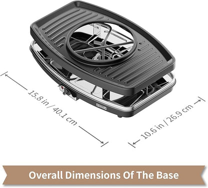 Electric Fondue Pot Sets, Electric lndoor Raclette Table Grill for 8 People, Adjustable Temperature Control and 8 Paddles, Perfect for Parties and Family Fun