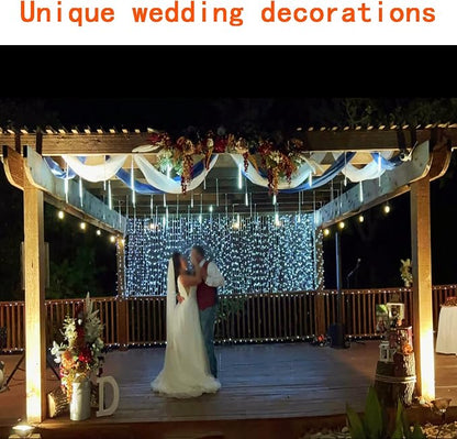 Large Meteor Shower Lights for Christmas Decorations Outdoor, 40-Tube White | Equal to 5 Sets of 8-Tubes, Waterproof Christmas Lights Outdoor for Tree Yard House Party Wedding Decor, UL Plug