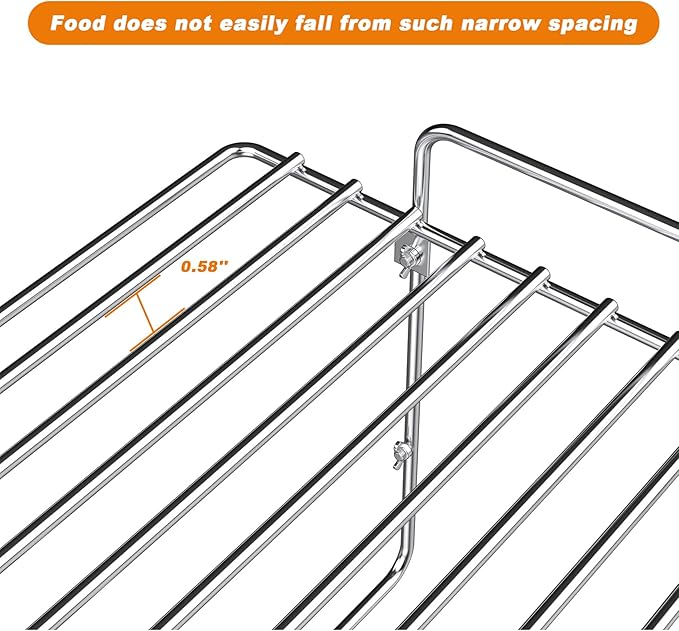 Stanbroil 17 Inch Universal Stainless Steel Smoke Shelf/Warming Cooking Rack Replacement for Traeger and other Wood Pellet Grills/Gas Grills