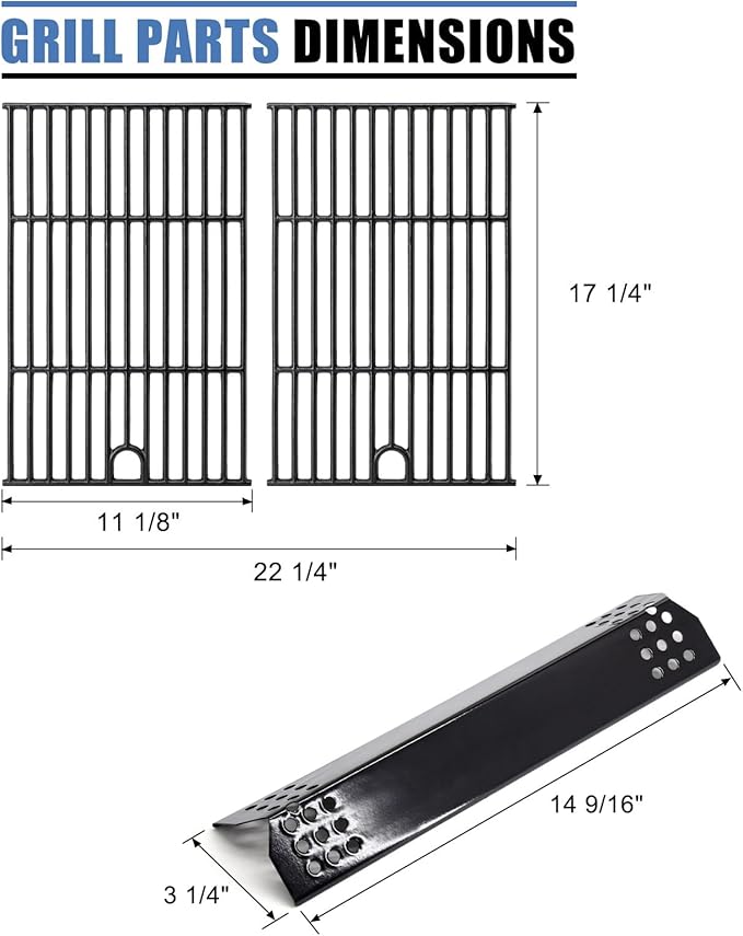 Replacement Parts for Nexgrill 720-0925P 720-0925 4 Burner Gas Grill, Replacement for Nexgrill 720-0925P Grate and Nexgrill 720-0925P Flame Tamer