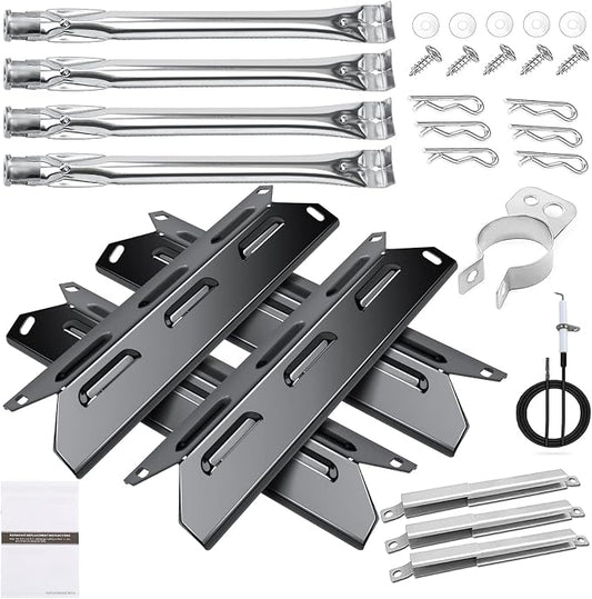 Hisencn Grill Replacement Parts for Kenmore 146.34611410, 146.46372610, 146.23673310, 146.34461410, 146.10016510, 146.16198211, 146.46366610, 146.16142210 Grill Burner, Heat Plate, Ignitor & Crossover