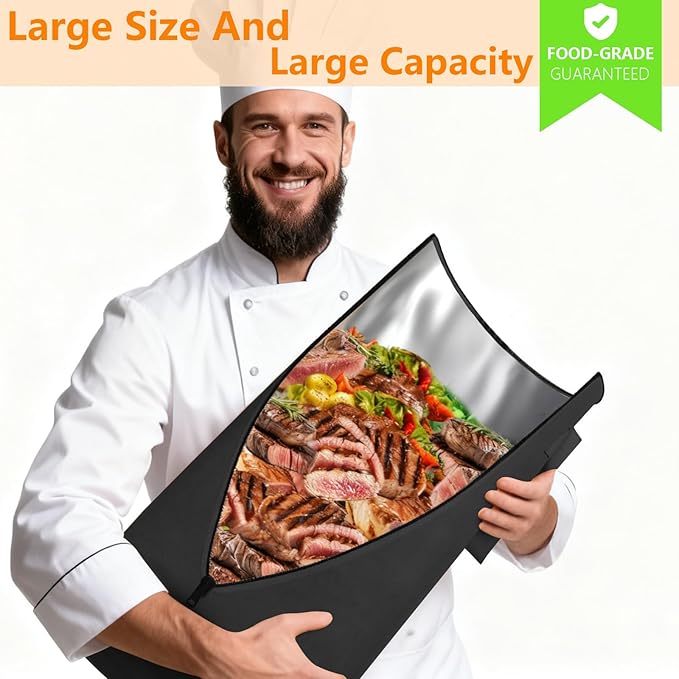 BBQ Blanket for Resting Meat, Reusable Smoker Grilling Meat Insulated Brisket Resting Blanket Bag, Smoker Meat Resting Blanket Bag for Men, Dad, BBQ Lovers, Christmas Gifts&Stocking Stuffers