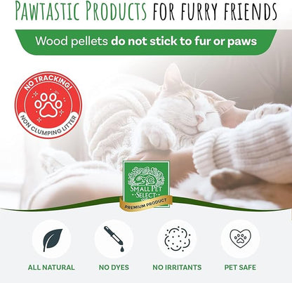 Small Pet Select Pine Pellet Bedding 40lb, Litter Pellets for Rabbit, Guinea Pig, Hamster, Bunny and Other Small Animals, Made in USA, 40lb