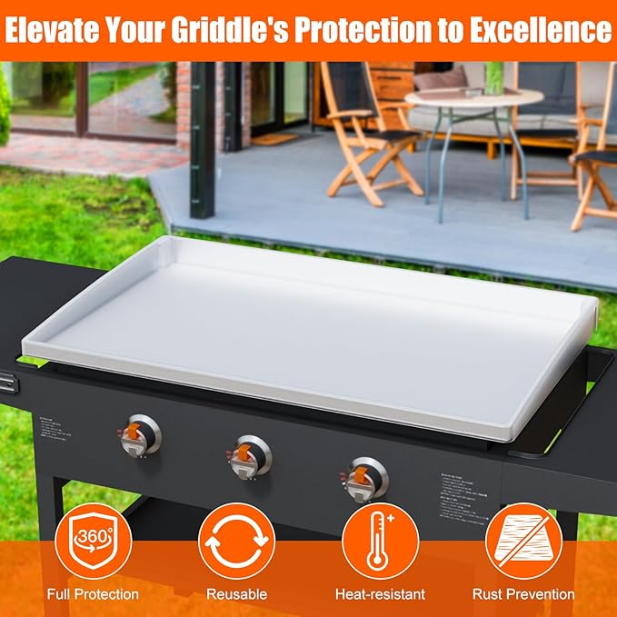 Silicone Griddle Mat Cover for Blackstone - 28 Inch True All-Encompassing Coverage Heavy Duty Food Grade Grill Buddy Mat, All Season Cooking Surface Protective Cover