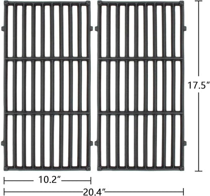 Hongso 7637 Grill Grates for Weber Spirit 200, 17.5 inch Grill Parts for Spirit E210 S210 E215 E220, Spirit II E/S 210 Grills (2013-2017 Front Control Panel), Not for Side Control Models & 300 Series