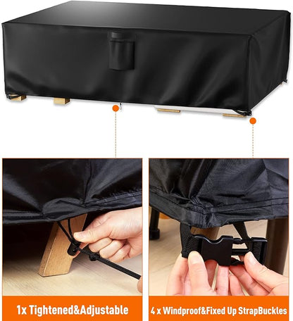 Patio Furniture Covers, Outdoor Furniture Cover Waterproof, General Purpose, Outside Table and Chair Covers, Heavy Duty 600D (138 Inch L x 85.8 Inch W x 31.9 Inch H)