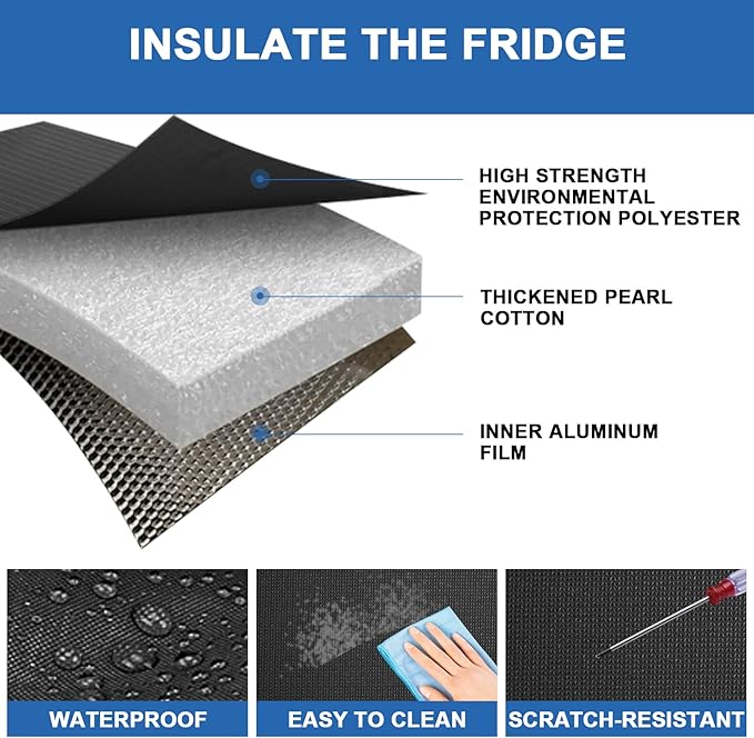 Setpower Insulated Protective Cover for AJ40 or AJ50 Portable Refrigerator Freezer, suitable for AJ40 AJ50 Both, Flexible Model