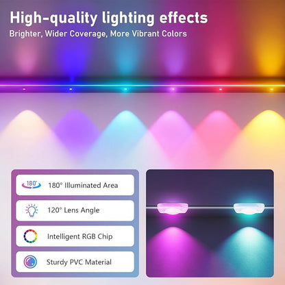 AHAWILL 100FT Christmas Permanent Outdoor Lights, IP67 Eaves Lights | Waterproof Outdoor Christmas Strings for House with Remote & APP