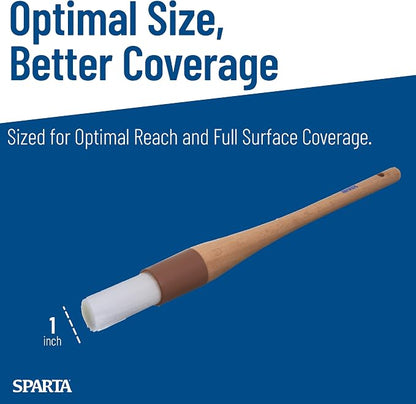 SPARTA Pastry Brush Round – 4040000 Round Basting Brush with Nylon Bristles and Hardwood Handle for Commercial, Kitchens, Restaurants, Catering, 1in