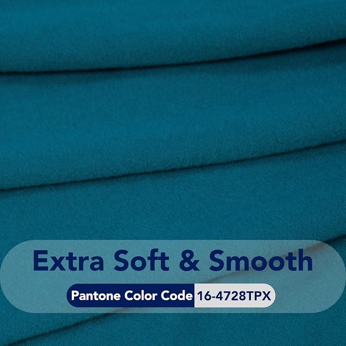 PureFit Stretch Chair Covers Fleece Couch Covers for Sofa Peacock Blue | 1-Piece Spandex Couch Cover Soft Couch Protector, Sofa Cover Washable with Non Skid Foam and Elastic Bottom for Kids, Dogs