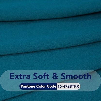 PureFit Stretch Chair Covers Fleece Couch Covers for Sofa Peacock Blue | 1-Piece Spandex Couch Cover Soft Couch Protector, Sofa Cover Washable with Non Skid Foam and Elastic Bottom for Kids, Dogs