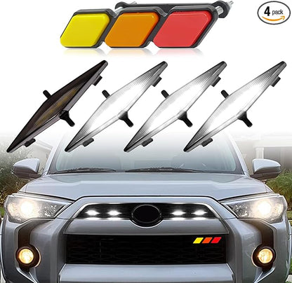 Led Grill Raptor Lights for 2014-2019 Toyota 4runner Grille Emblems | Trd Pro SR5 Off-Road Limited Grille Grills Light, Raptor Lights for 4Runner TRD Pro 2020 2021 2022 2023 2024
