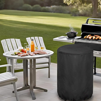 Smoker Cover Fit for INGRILL 3-in-1 Stainless Steel Smoker | Barrel Grill Cover, Waterproof Portable Charcoal BBQ Covers for Camping, Backyard & Home BBQ- 15.4" D x 29" W