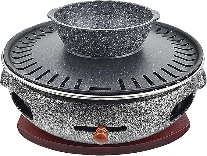 BBQ Barbeque Barbecue Grill, BBQ, Multifunctional Smokeless Charcoal Grill, Household Korean BBQ Grill, Split Design, Outdoor/Indoor (Color : G)