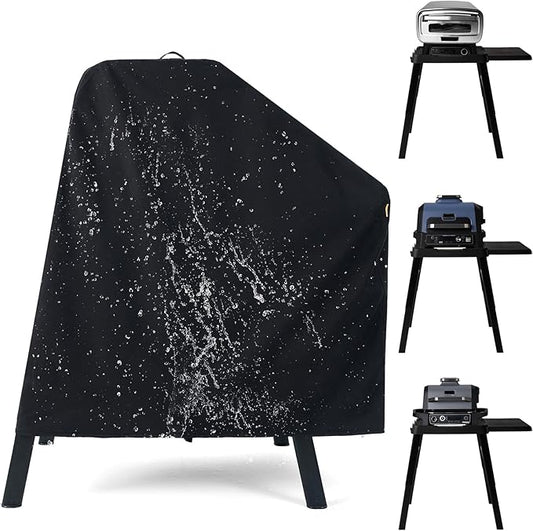 Waterproof Cover for Ninja XSKUNSTAND Outdoor Stand with One Side Table, Grill Accessories for Ninja Woodfire Grill OG300/700/800/900 Series & Oven OO101, for Artisan Pizza Oven MO201 (Cover Only)