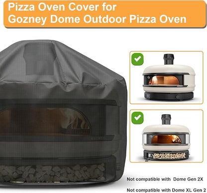 Pizza Oven Cover for Gozney Dome & Dome S1 – 600D Waterproof, Drawstring | Fits Gozney Dome & Dome S1 Dual Fuel, 600D, Waterproof/UV-Resistant, Drawstring Closure NOT for Dome Gen 2/XL Gen 2