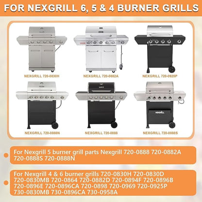 Pulse Igniter DHL-128-6Q for Nexgrill Ignitor Replacement Starter 720-0888S 720-0882A 720-0896E 6 Burner Home Depot Nexgrill 720-0888N Ignition Switch for Nexgrill Parts 6 Outlet Button Igniter Kit