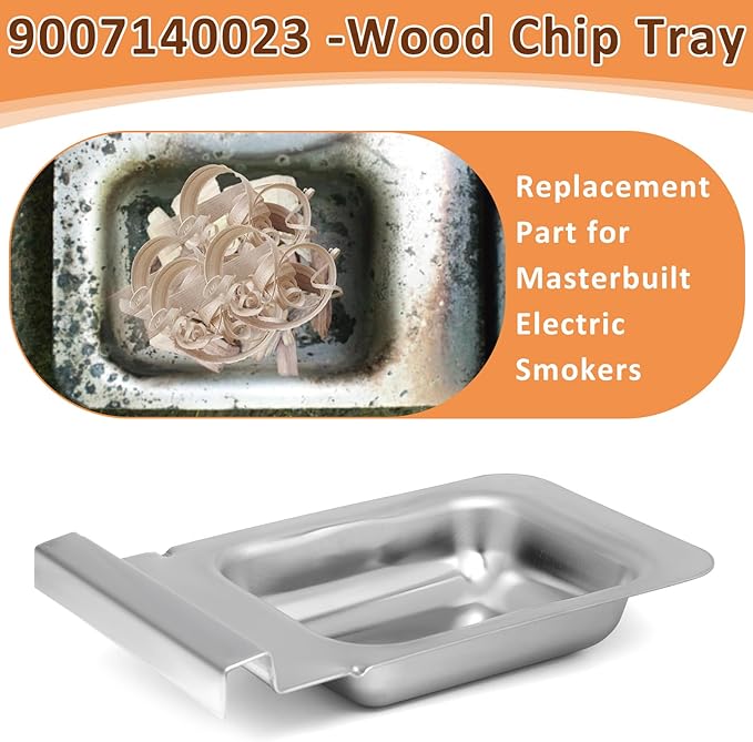 Replacement Wood Chip Tray for Masterbuilt 30 inch & 40 inch Digital Electric Smoker, Wood Chip Tray Replacement Part 9007140023 for Masterbuilt Electric Smoker
