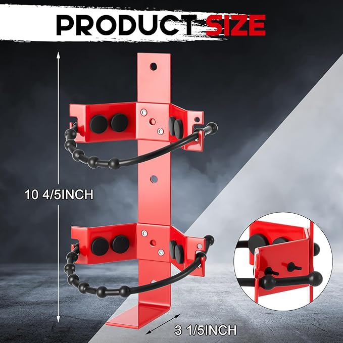 RattanView 4 Pcs Fire Extinguisher Mount Bracket Adjustable, Supports up to 2.5 and 5lb, Heavy-Duty and Easy Installation, Ideal for Home, Truck, RV, Boat, Commercial Use, Secure and Durable Holder