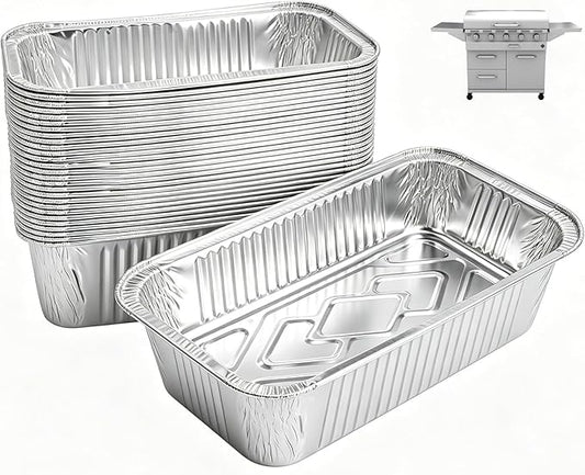Grill Drip Pan Liner for Members Mark Griddle G70301-1 G70302-1 990001978 980368270, Members Pro-Series 5-Burner and 4-Burner Griddle Disposable Aluminum Drip Pans Replacement Parts, 30 Packs