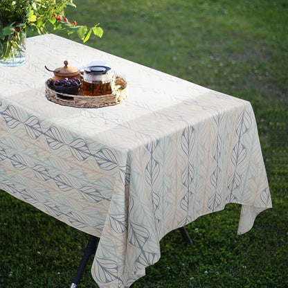 Outdoor Tablecloth with Umbrella Hole and Zipper, Patio Table Covers for Spring/Summer, Machine Washable Outdoor Party/Picnic Rectangle Table Cloth 60 x 102 in