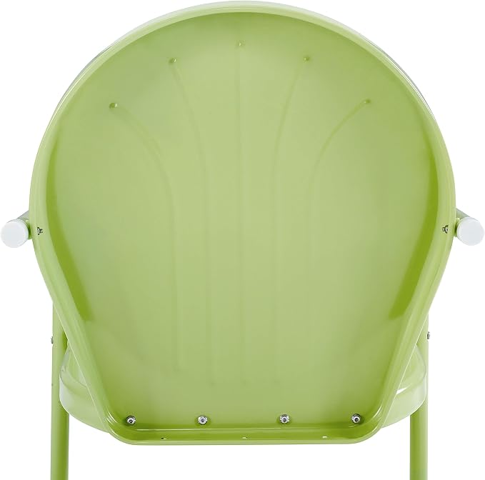 Crosley Furniture Griffith Outdoor Chair, Retro Metal Patio Chairs for Dining, Porch, Deck, Balcony, Key Lime
