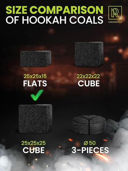 600 pcs Hookah Charcoal Hookah Coals for Hookah Coconut 25mm Cubes – XXXL Pack 600 pcs & 9 KG (19.8 lbs) – Premium Quality 25mm (1x1x1 in) – 100% Natural Coconut Charcoal Hooka Cubes – NOT Quick Ligh