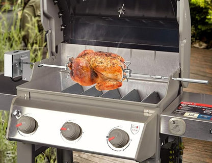 onlyfire Stainless Steel Rotisserie Kit Weber 7659 Replacement for Weber Spirit and Spirit II 200/300 Series Gas Grill, NOT FIT for Weber Spirit Grills Manufactured in 2025
