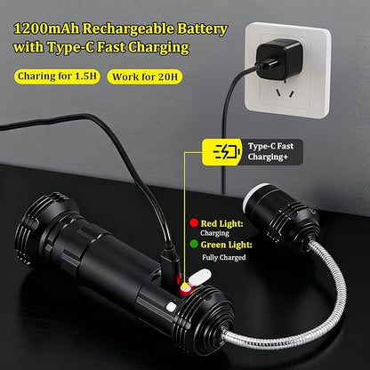 IMAGE Rechargeable Grill Lights Magnetic Grilling Gifts for Men Dad, Flexible Gooseneck BBQ Light Traeger Pit Boss Smoker Electric Grill Accessories 2 Packs (Rechargeable)
