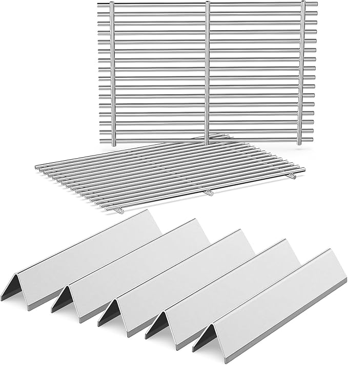 QuliMetal 15.3" Flavorizer Bars and Grill Grates for Weber Spirit E-310 and GS4 Spirit II 300 Series,Spirit 700,Genesis Silver/Gold B & C,Genesis Platinum B & C,Genesis 1000-3500