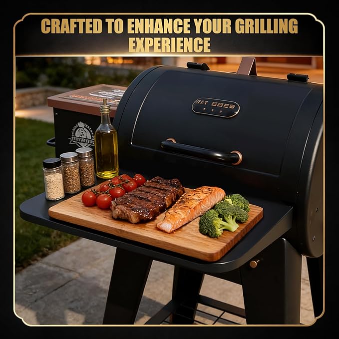 QuliMetal Foldable Front Shelf for Pit Boss Lexington 500, 19.45" Grill Front Table, BBQ Prep Shelf Accessory, Quality Steel Front Shelf