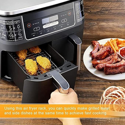 3 Layer Baking net Air Fryer Rack fit for 304 Stainless Steel Multi Layer Dehydrator Rack Toast Rack Accessories Crisp Lid Air Fryer 4.2qt Above