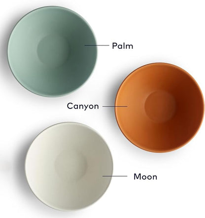 Year & Day Outdoor Set of 4 Unbreakable Lightweight Small Bowls, Plant Derived, Palm Green, 5.75 inch