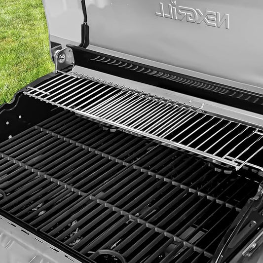 Adjustable Stainless Steel Warming Rack for Nexgrill 720-0830H 720-0888 720-0958B 720-0882A, Easy-Check Fit Accessory for Outdoor Cooking or Use