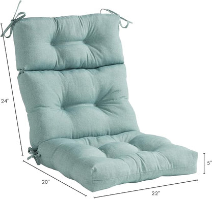 Greendale Home Fashions Seafoam 44'' x 22'' Outdoor High Back Chair Cushion