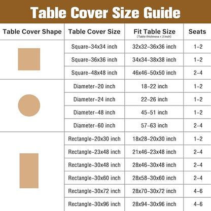 NEWISHER Round Fitted Table Cover Spandex Stretch Tablecloth 60 inch | Elastic Edged Table Cloth, Blue Table Top Cover, Washable Tablecloth for Dining Picnic Patio