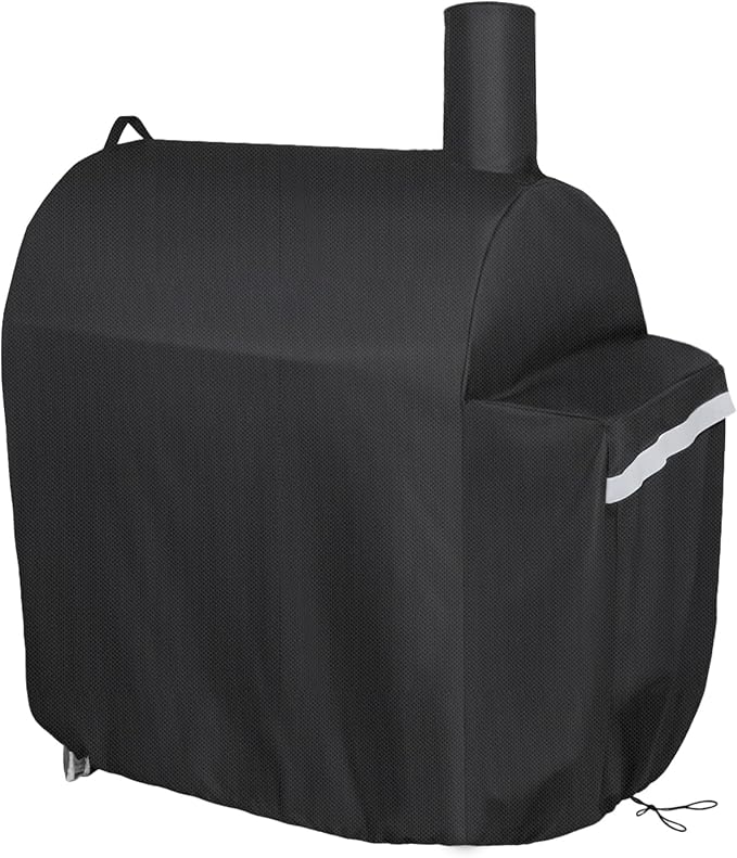 Uniflasy Grill Cover for Royal Gourmet CC1830S/CC1830V Waterproof | 600D Charcoal grill cover for 30 in barrel grills; 45 x 29 x 45 in size with straps, handles and storage bag for outdoor use