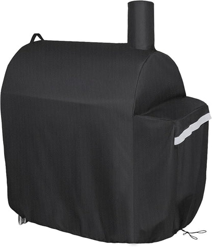 Uniflasy Grill Cover for Royal Gourmet CC1830S/CC1830V Waterproof | 600D Charcoal grill cover for 30 in barrel grills; 45 x 29 x 45 in size with straps, handles and storage bag for outdoor use