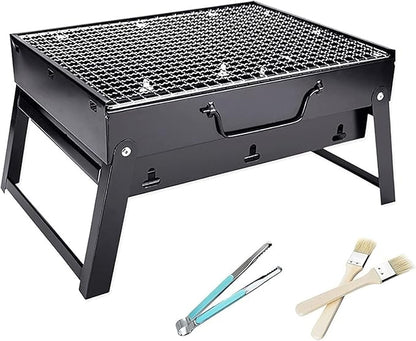 Portable Charcoal Grill Folding Barbecue Grill for Camping BBQ Outdoor Picnic Party Cooking Rack Tools Mini BBQ Grill Charcoal Grills,A-1