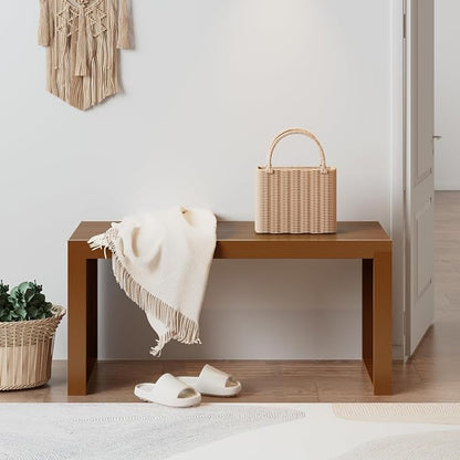 APRTAT Bamboo Dining Bench 35-Inch Indoor Wood Shoe Rack Bench for Entryway | Easy Assemble, Sturdy & Durable,Slatted Design,Versatile Everyday Seating,Living Room Hallway Bedroom Bathroom