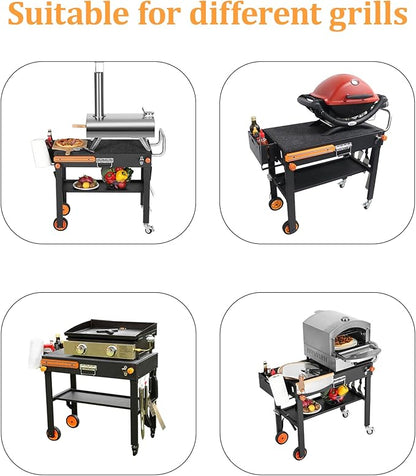 Grill Table and Grill Cover Fit Blackstone Griddle 22” or 17” and stand | Grill Cover for Blackstone 22 inch Griddle and Stand,Barbeque Griddle Cover Waterproof,BBQ Cover with Windproof Straps