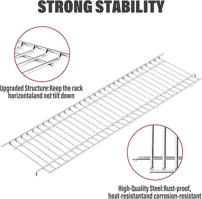 Utheer Warming Rack Replacement for Nexgrill 720-0888S 6 Burner Gas Grill, 25.7" x 7.2" Stainless Steel Top Warming Rack Replacement for Nexgrill 6 Burner Grill