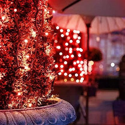 105ft 300 LED Christmas String Lights, End to End Plug 8 Modes | Christmas Lights UL Certified - Outdoor Indoor Fairy Light Christma s Tree, Patio, Garden, Party, Wedding, Holiday (Red)