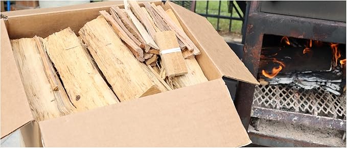 Smoak Firewood 12inch Length Premium Cooking Wood & Firewood Logs - Used for Grills, Smokers, Pizza ovens, stoves, firepits or fireplaces - USDA Certified Kiln Dried Cherry - 12inch Pieces (36-41lbs)