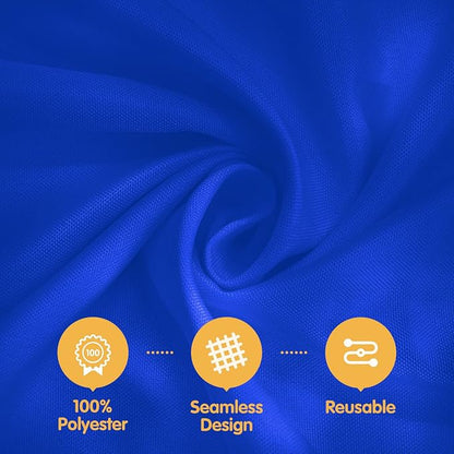BRILLMAX 8 Pack Royal Blue Tablecloths 60x102 Inch for 6ft Rectangle Tables | 150 GSM Polyester Fabric, 15" Standard Drop, Water, Stain & Wrinkle Resistant Cloth Cover for Wedding Reception Banquet Party