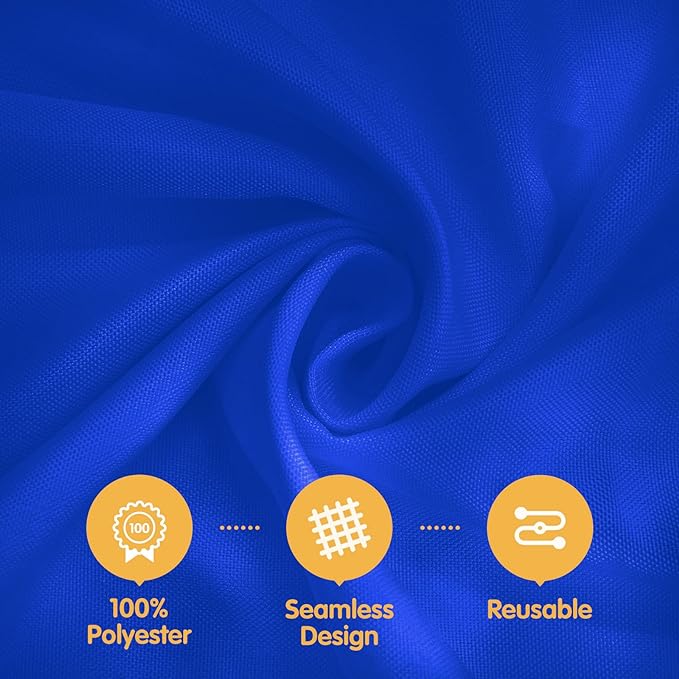 BRILLMAX 6 Pack Royal Blue Tablecloth 70x120 Inch for 6-8ft Rectangle Table | 150 GSM Polyester Fabric, Universal Fit, Water, Stain & Wrinkle Resistant Cloth Cover for Wedding Reception Banquet Party