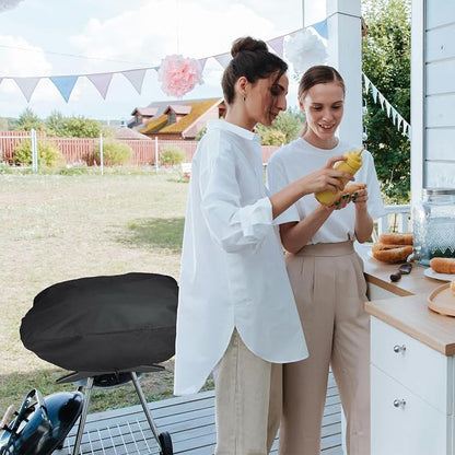 Ragyzity Waterproof Portable Grill Cover for Weber Q 7110/100/1000 Series, Outdoor Grill Cover UV Resistant Barbeque Grill Cover, Portable Heavy Duty Gas Grill Cover BBQ Cover with Drawstring