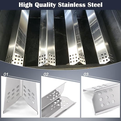 BBQ Grill Parts for Kitchenaid 4 Burner 720-0954, 720-0733, 720-0745, 740-0780, 720-0745B, 720-0733A, 740-0781, Stainless Steel Heat Plate, Burners, Igniter for Kitchen Aid Gas Grill Replacement Parts