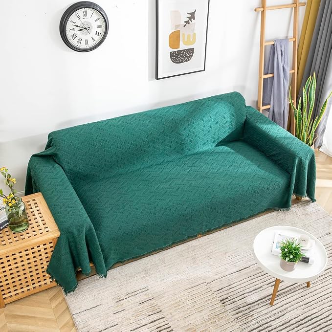 AIVIA Couch Cover Sheet Blanket, Oversized Couch Covers for 3 Cushion Sofa, Extra Large Furniture Decoration Covers Sofa Throws Sofa Slipcovers, L-Shape U-Shaped Sectional Protector for Cats Dogs